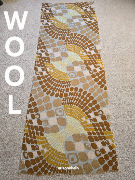 Pine Cone Hill Accessories - NWOT Wool Scarf Retro Design Earth Tones Pine Cone Hill
